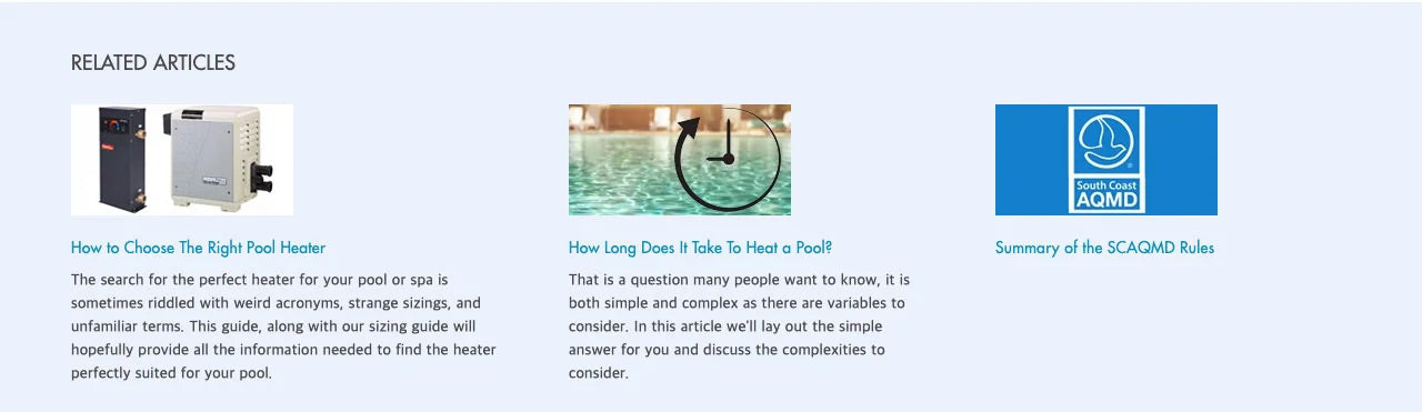 Seo related content section of poolsupplyunlimited.com collection page