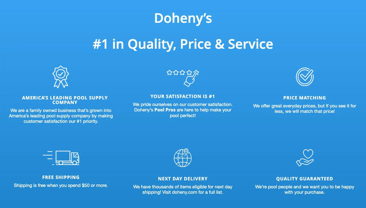 Why us section of doheny.com homepage