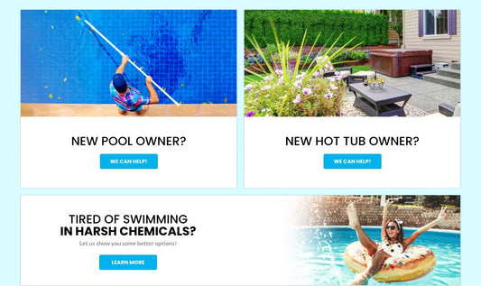 Banner section of leisurequipinc.com homepage