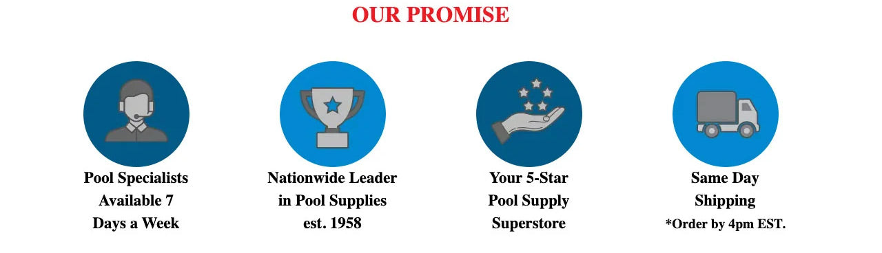 Why us section of poolsupplies.com homepage