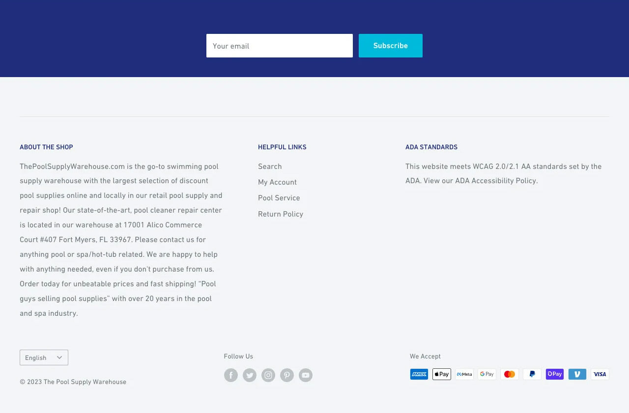 Footer section of thepoolsupplywarehouse.com homepage