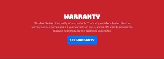 Warranty Explainer Section on furniture store Product Details Page