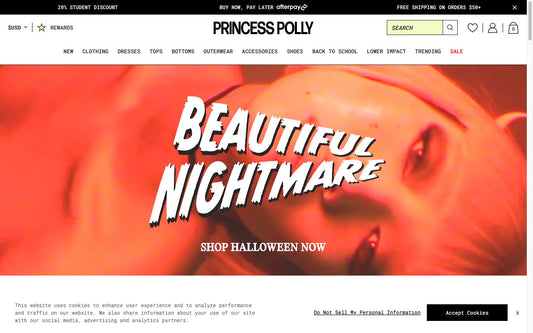 princesspolly.com - Shopify Apparel Store