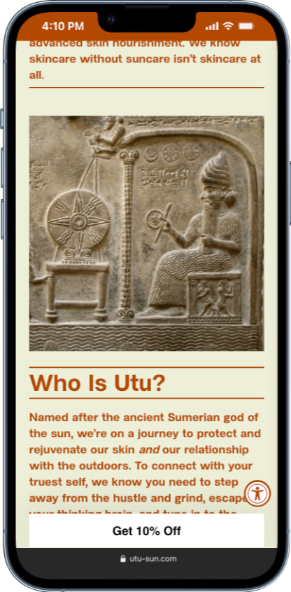 about us section example from utu