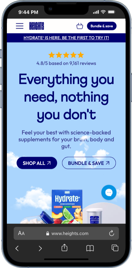 hero sections inspiration from heights