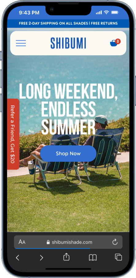 hero sections inspiration from shibumi